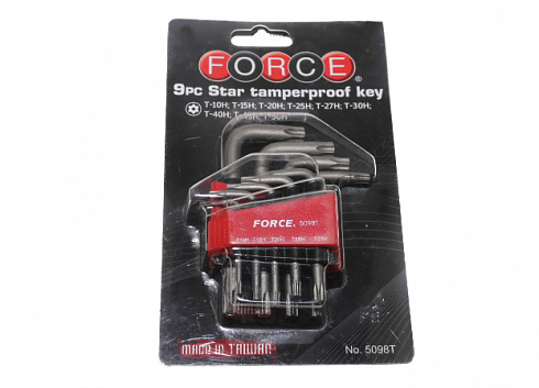Набор звёзд FORCE 5098T Г-образн. 9 пред. TORX