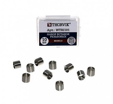 Набор резьбовых вставок THORVIK М10*1.0 WTRI101 (10 предметов)