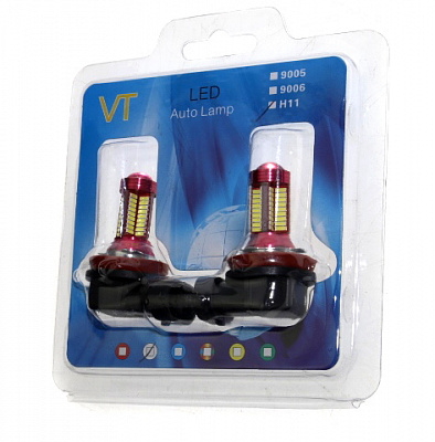 Диод 12V H11 (78SMDдиодов) белый (2шт.) VT