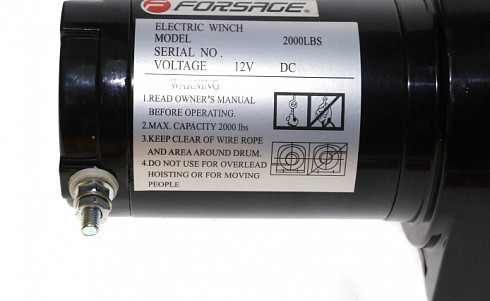Лебёдка электрическая 2000LB (907кг) 12V