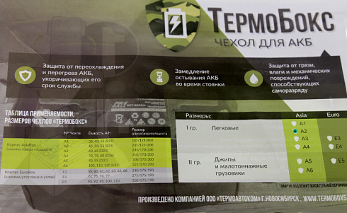 Чехол для АКБ А2 (235/125/200)