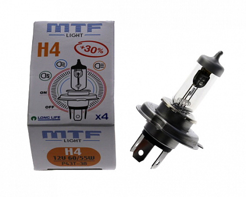 Лампа Н-4 12V  60/55W MTF +30% HS1204