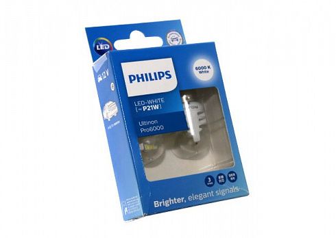Диод 12V P21W белый PHILIPS PRO6000 11498U60CWB2 (2 шт)