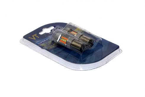 Диод 12V 21W 2-х контакт.белый + оранжевый (31 диод) (2шт.) VT