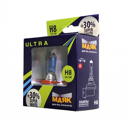 Лампы Н-8 12V  35W МАЯК +30% 82820SW+30