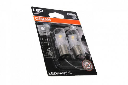 Диод 12V 21W 2-х конт.белый (2 шт) OSRAM 7528DWP-02B