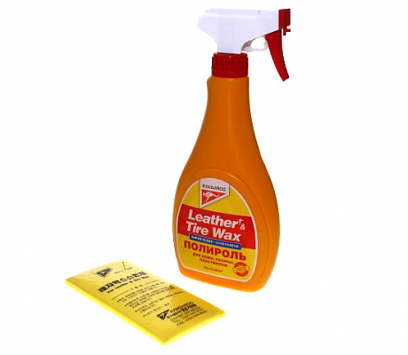 Полироль пластика Leather & Tire Wax суперблеск 500мл 355029