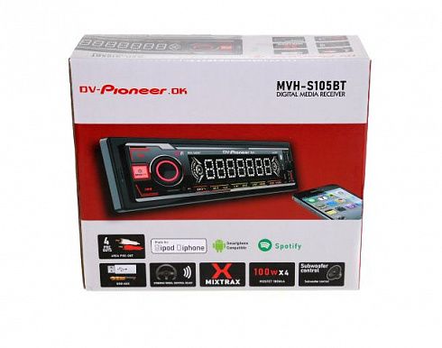 Автомагнитола DV-PIONEERoK MVH-S105BT процессорная
