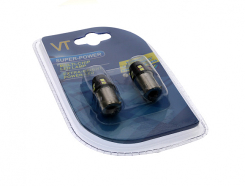 Диод 12V 21W белый (12SMD диодов) с линзой 2шт VT