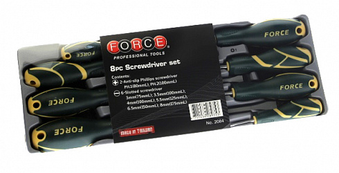 Набор отвёрток FORCE 8 пред. 2084