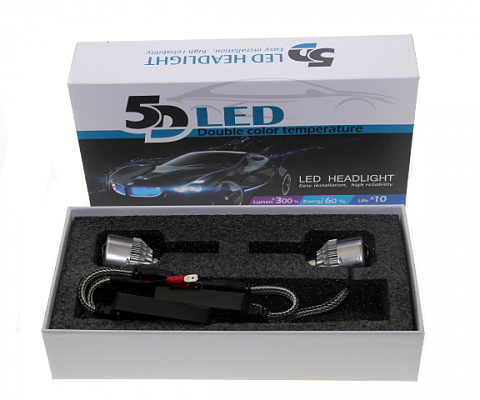 Лампы светодиодные 5D H-1 65W/30W 6500/3000LM Double Color