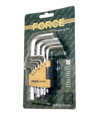 Набор шестигранников FORCE 5102 10 предм.