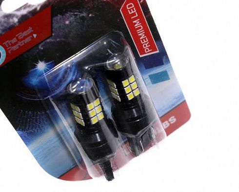 Диод 12V 21/5W 2-х конт.без цоколя белый (27SMD диодов) (2шт.) TBP