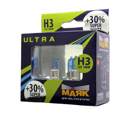 Лампы Н-3 12V 100W МАЯК +30% 82350SW+30