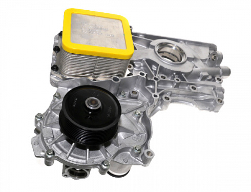 Крышка ДВС 3302 Cummins ISF 2.8 передняя с охладителем и насосом масляным ЕВРО-4/5