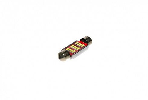 Диод салона белый 12smd 12/24V 4014 39 мм