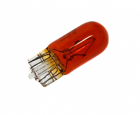 Лампа 12V W5W без цоколя желтая
