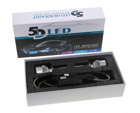 Лампы светодиодные 5D H-7 65W/30W 6500/3000LM Double Color
