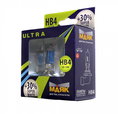 Лампы НB-4 9006 12V 55W МАЯК +30% 89006SW+30