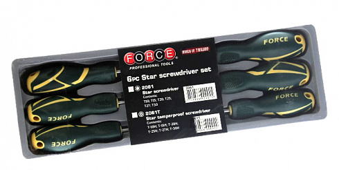 Набор отвёрток FORCE 6 пред. 2061 TORX (Т10-Т30)