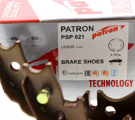 Колодки тормозные PATRON PSP021