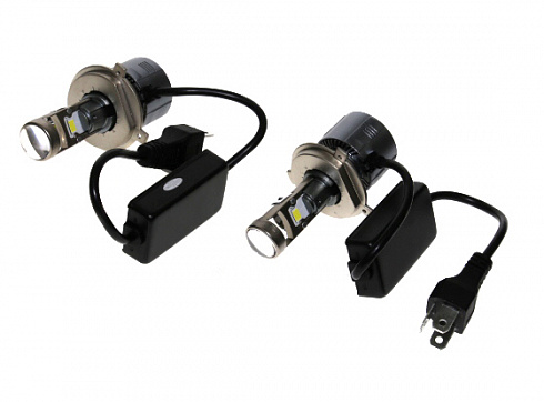 Лампы светодиодные NIGHT VISION H4 9-36V 38W 12000LM 6000K с линзами