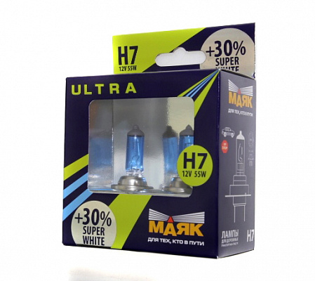 Лампы Н-7 12V  55W МАЯК +30% 82720SW+30