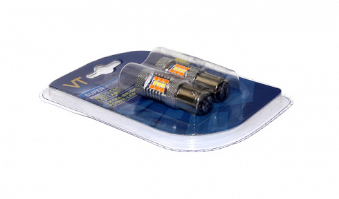 Диод 12V 21W 2-х контакт.белый + оранжевый (42 диода) (2шт.) VT