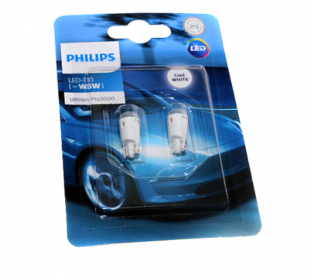 Диод габаритов 2110 белый 6000K (2шт) PHILIPS 11961U30CWB2