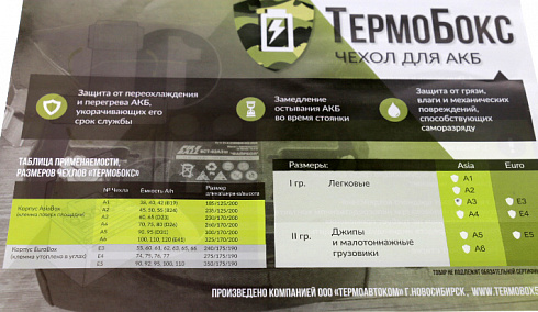 Чехол для АКБ А3 (230/170/200)