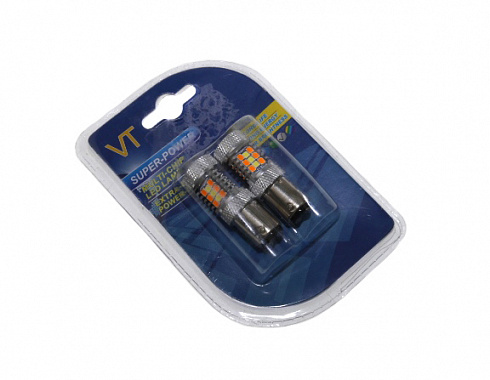 Диод 12V 21W 2-х контакт.белый + оранжевый (31 диод) (2шт.) VT