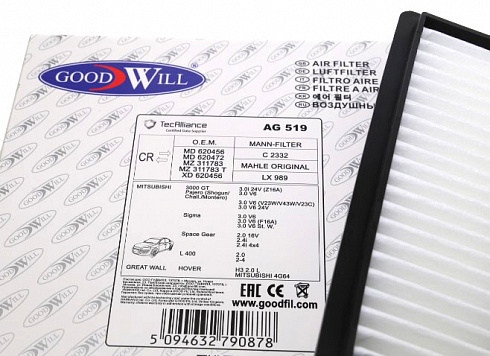 Фильтр воздушный Good Will AG519