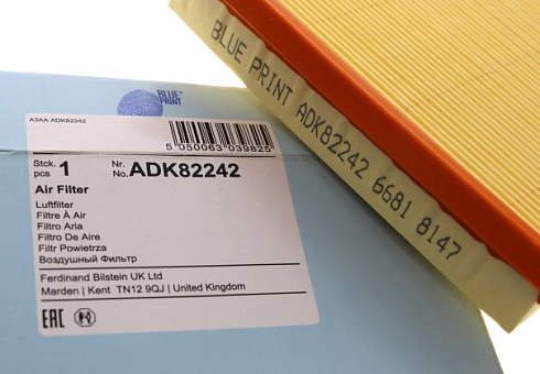 Фильтр воздушный BLUE PRINT ADK82242