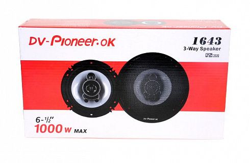 Динамики DV-PIONEERoK 1643 3-х полосные коаксиальные 100 W (d-16 см)