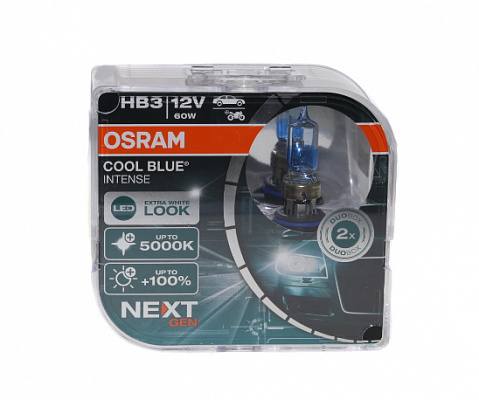 Лампы НB-3 9005 12V 60W OSRAM +100% 9005CBN-HCB 5000K