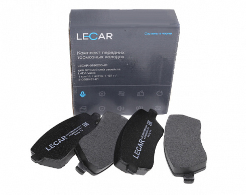 Колодки Ларгус, Веста тормозные передние LECAR 018020501/017080501 16-клап.