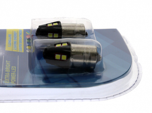 Диод 12V 21W белый (12SMD диодов) с линзой 2шт VT