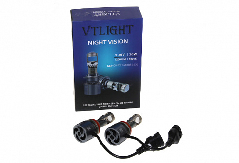 Лампы светодиодные NIGHT VISION H11 9-36V 38W 12000LM 6000K с линзами