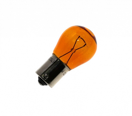 Лампа 12V P21W  1-контактная оранжевая BOSCH 1987302812 смещ.цоколь