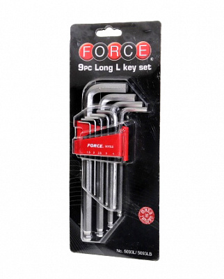 Набор шестигранников FORCE 5093LB 9предм.
