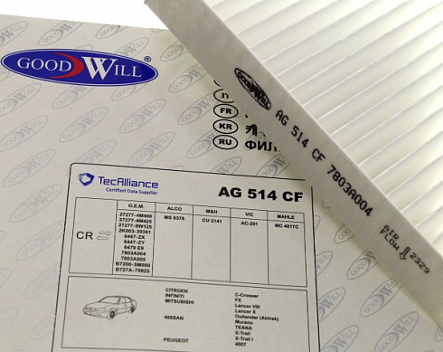 Фильтр салона Good Will AG514cf