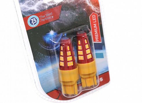 Диод 12V 21/5W 2-х конт.без цоколя жёлт. (48SMD диодов) (2шт.)  TBP