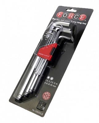 Набор шестигранников FORCE 5093XLB 9предм.