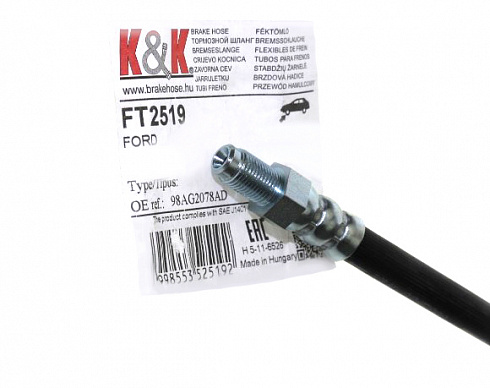 Шланг тормозной K&K FT2519