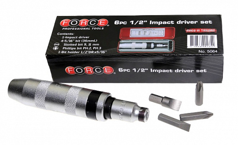 Отвёртка ударная FORCE 5064 6 пред.