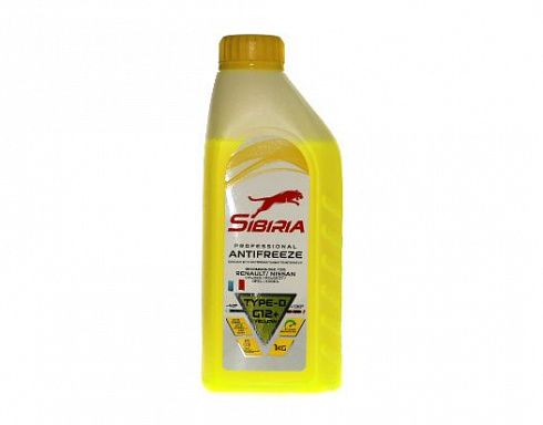 Антифриз SIBIRIA  1л жёлтый G-12 -40