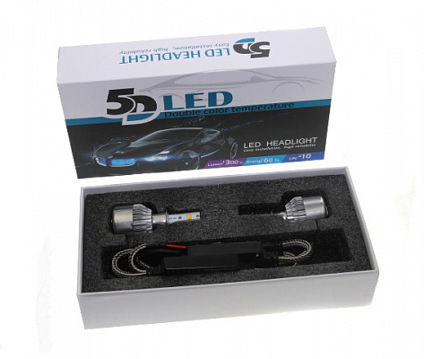 Лампы светодиодные 5D H-3 65W/30W 6500/3000LM Double Color