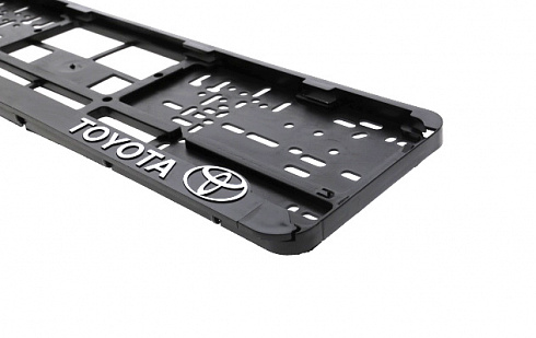 Рамка номера с защёлкой серебро TOYOTA