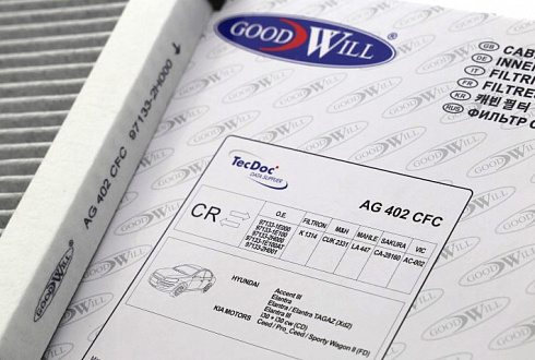 Фильтр салона Good Will AG402cfc угольный