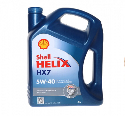 Масло мотор. SHELL Helix HX7 5/40  4 л